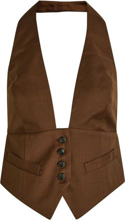 Ronny Kobo Alesis Woven top - Brown - S (UK8-10 / S)