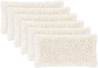 vidaXL Funda De Almohada 6 Pcs Heerlen Blanco 40 X 70 Cm Fleece Pv Vidaxl