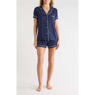 Tart Dixie Button-Up Top & Shorts Pajamas in Dot On Peacoat Navy at Nordstrom Rack, Size X-Large