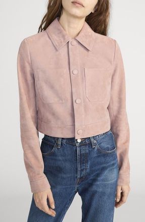 Frame Denim The Small Suede Jacket in Mauve at Nordstrom, Size Large