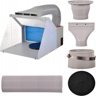 OEM Cabina De Pintura Port&aacute;til Para Aerograf&iacute;a, Iluminaci&oacute;n Y Ventilador