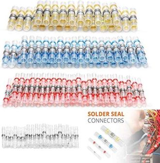 No Brand 500 Conectores De Cable Impermeables Con Tubo Termorretr&aacute;ctil, Conectores De Soldadura Con Tubo Termorretr&aacute;ctil Transparente Para Aplicaciones Marinas