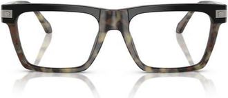 Versace 55mm Rectangle Optical Glasses in Havana at Nordstrom