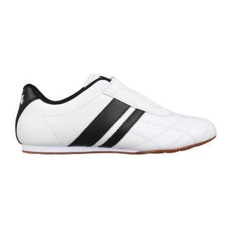 Lonsdale Heren-sneakers van Brent-leer zonder veters (Wit)