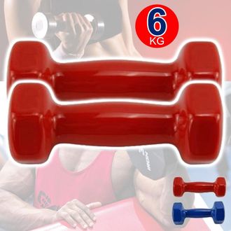 Trade Shop Trade Shop - Coppia Di Manubri In Vinile Da 6 Kg Ognuno Manubri Pesi Palestra Fitness