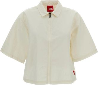 The North Face Nylon Shirt - Dames - Windbreakers - Wit - M - Nylon - Fitness