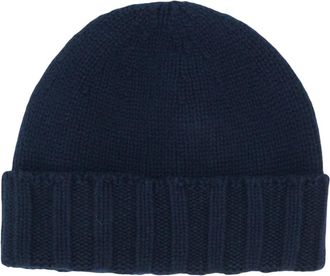 Drumohr Cuffia Rasata - Heren - Hoeden - Blauw - 46 CM - Kasjmier - Accessoires