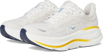 Hoka One One Bondi 9 Womens Shoes White/Grout : 6.5 B - Medium, Synthetic