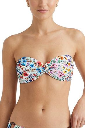 Change of Scenery Loryn Twist Bandeau Bikini Top in Wildflower Patch at Nordstrom, Size X-Small