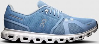 On Mens Cloud 6 Sneaker In Chambray White