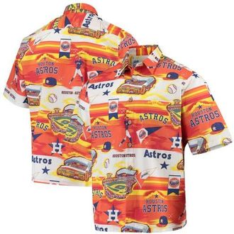 Reyn Spooner Mens Reyn Spooner Orange Houston Astros Scenic Button-Up Shirt at Nordstrom, Size Medium