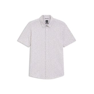 BOSS Printed slim-fit shirt in cotton-blend jersey