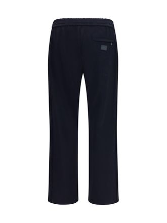 Dolce & Gabbana Mens Jersey Jogging Pants Darkest Blue Polyamide Trousers
