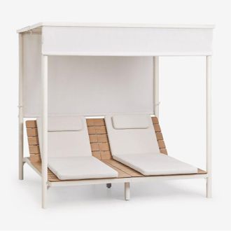 Sklum Letto balinese reclinabile in legno di acacia e acciaio Sirka SKLUM