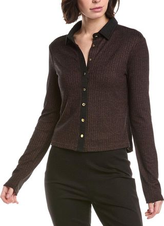Rag & Bone The Knit Contrast Polo Sweater