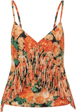 Pinko Multicolor Floral V Neck Top