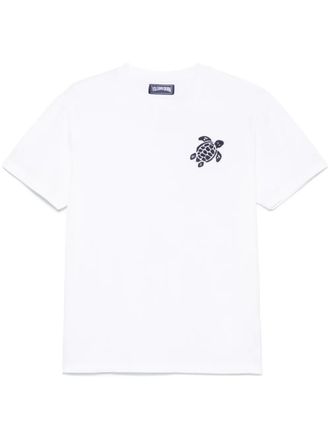 Vilebrequin logo-embroidered T-shirt - White