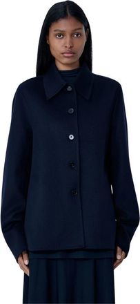 Jil Sander Cashmere Jas - Dames - Cashmere truien - Blauw - XS - Kasjmier - Truien & Vesten