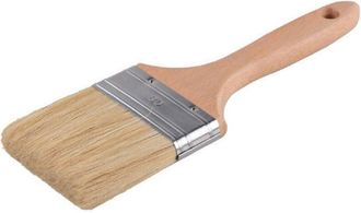 Trade Shop Trade Shop - Pennello Piatto 80mm Pennellessa Manico In Legno Con Setole Lunghe Per Dipingere