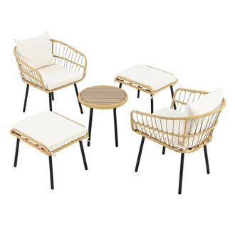 Urban Meuble Sof&aacute; 2 plazas, tela chenilla beige, con soporte para tel&eacute;fono