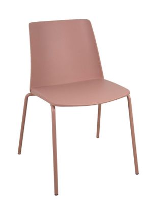 Piqueras y Crespo Piqueras Y Crespo - Pack 4 Sillas Orgaz Pvc Rosa Chasis Rosa