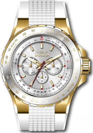 Invicta Aviator 50101 Heren Horloge - Quartz Uurwerk - Roestvrij Staal met zilveren Wijzerplaat - 50mm