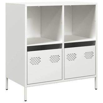 Berkfield Home Sideboard White 68x39x73.5 cm Cold-rolled Steel