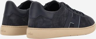 Hogan Mens Sneakers Navy Leather Leather-Rubber Trainers Leather/rubber