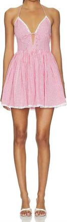 LoveShackFancy Khloe Mini Dress In Berry Bramble