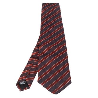 HUGO BOSS Boss By Hugo Boss Brown & Orange Striped Silk Tie