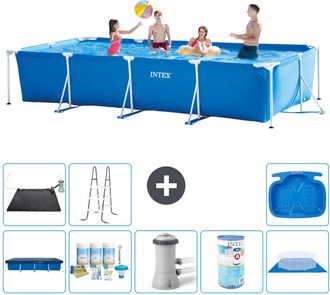 Intex Piscina Con Estructura Rectangular - 450x220x84 Cm - 7-piezas S30274