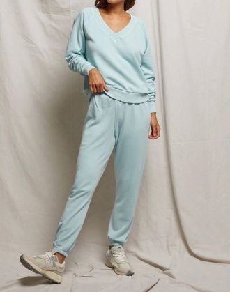 perfectwhitetee Johnny French Terry Easy Sweatpants In Iced Aqua