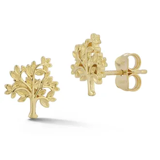 Ember Fine Jewelry 14K Gold Tree of Life Studs
