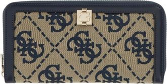 Guess Accessoires, Dames, Blauw, ONE Size, Polyester, Compagnon Audrey Grand Monogramme