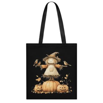 Generic Autumn Scarecrow Pumpkins Womens Tote Casual Shopping Bag Lightweight Shoulder Bags Hobos Handbag for Work Travel Daily 35x40cm