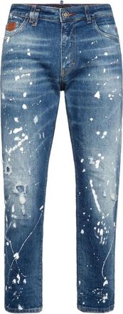 Philipp Plein 5-Pocket Detroit Fit Jeans - Heren - Slim Fit Jeans - Blauw - W29 - Katoen - Jeans