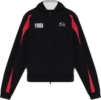 Balenciaga NBA Collaboration Oversized Zip-Up Hoodie - Heren - Vesten met rits - Zwart - M - Katoen - Hoodies & sweatvesten