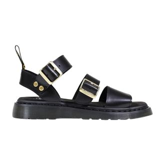 Dr. Martens Flat Sandals, female, Black, Size: 11 US Gryphon Atlas Sandals