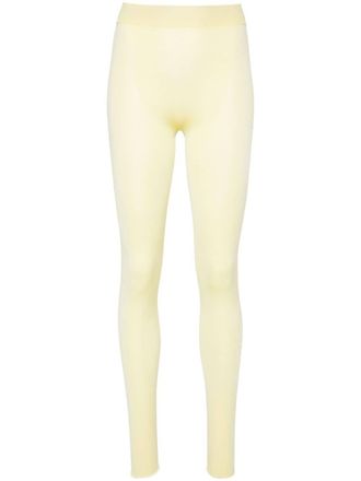 Fabiana Filippi high-waist ribbed-knit leggings - Yellow