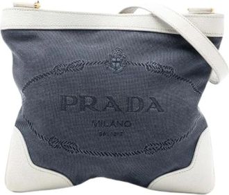 Prada Pre-owned Cross Body Bags, female, Blue, Size: ONE SIZE Pre-owned Vintage Crossbody Bag