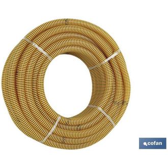 cofan Cofan - Rollo De Tubo De Aspiraci&oacute;n Espiral Amarillo &Oslash;20 Mm 25 M