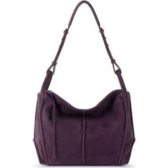 The Sak Los Feliz Hobo Leather Bag in Aubergine Suede at Nordstrom