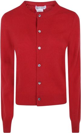 Comme Des Gar&ccedil;ons 12 Gauge Cashmere Jersey Cardigan - Dames - Cashmere truien - Rood - L - Kasjmier - Truien & Vesten