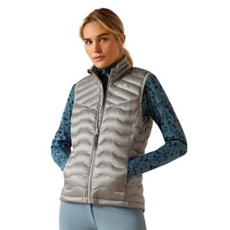 Ariat Womens Ideal Down Gilet in Iridescent Ultimate Grey, Size X-Large, by Ariat