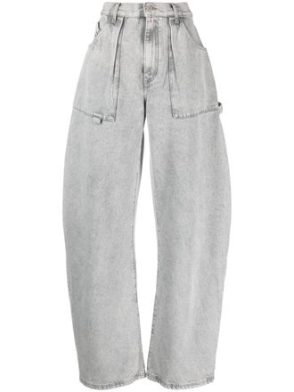 The Attico Effie high-waist wide-leg jeans - Grey
