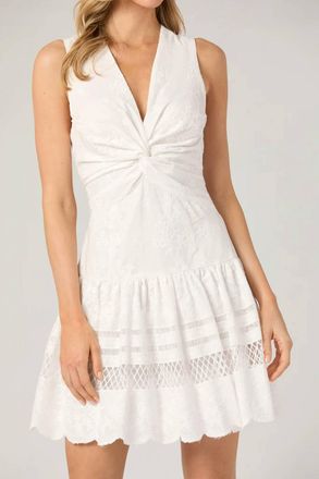 Shoshanna Genivieve Mini Dress In Optic White