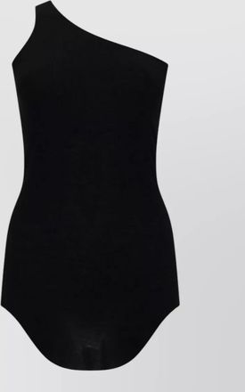 Rick Owens asymmetric one shoulder sleeveless curved hem top