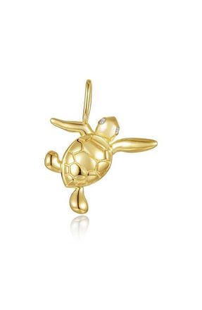 Lafonn Sea Turtle Pendant Charm in Gold at Nordstrom