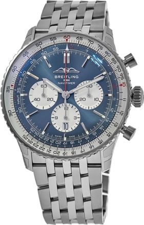Breitling Navitimer B01 Chronograph 46 Blue Dial Steel Mens Watch AB0137211C1A1