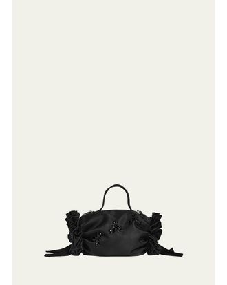 Simone Rocha Mini Embellished Double Ruffle Shoulder Bag